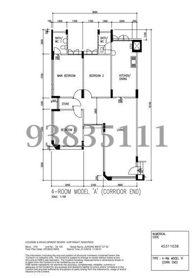 Blk 518 Jurong West Street 52 (Jurong West), HDB 4 Rooms #168018442